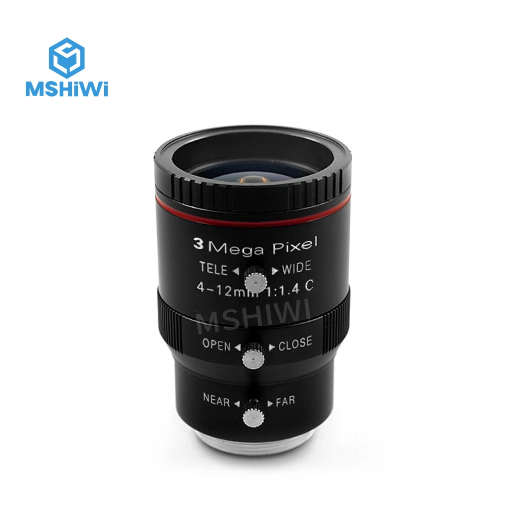 

3MP 4-12 мм зум-Фокус объектив Industriële камера Lenzen F1.4 1/2 "ручной Радужный Cctv объектив для машины Vision Insp
