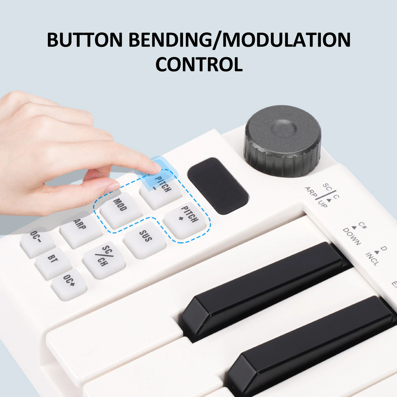 M-VAVE SMK-25mini MIDI Keyboard Rechargeable 25-Key MIDI Control Keyboard Mini Portable USB Controller