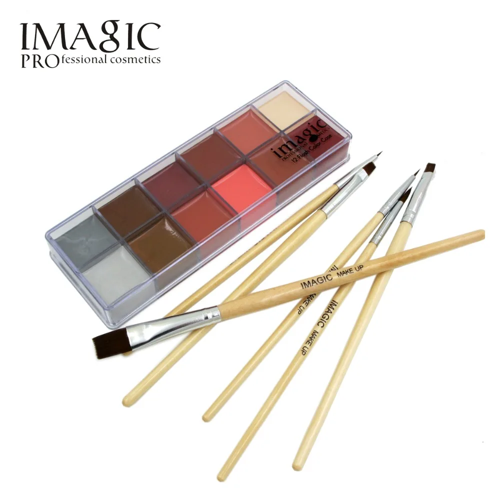 IMAGIC Professional Makeup Cosmetics 1 X12 Colors Body Painting + Skin Wax + professional makeup remover Makeup Set Tools