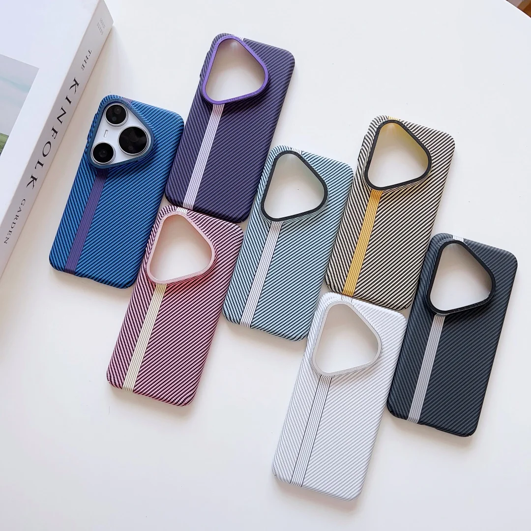 3D Magsafe Carbon Fiber Protective Phone Back Cover with Metal Camera Guard