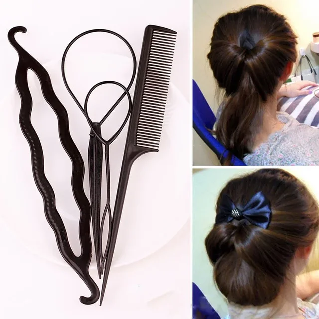 Hair Curling Tools Pcs Set Hair Bun Maker Hair Clip Twist