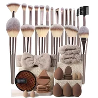 3-20PCS Makeup Brushes Set Eyeshadow Fluffy Foundation Concealer Blush Highlighter Storage Box Female Cosmetics Beauty Tools