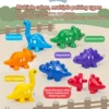 Matching Dinosaur Toy With storage bag Montessori Toys for Kids Counting Learning Toys for Toddlers Children Development Game 2