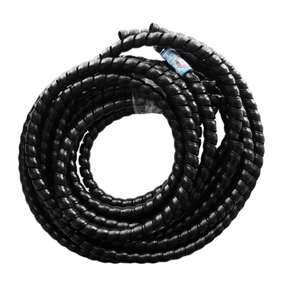 6 Spirales Protectrices De Câbles 1m – Noir – Pour Vélo électrique, Moto – Neuf