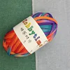 100g Cloth Fabric Strip Yarn Hand Knitting DIY Crochet Yarn for Crocheted Bag Mat Weaving Thread Cotton Yarn Woven Carpet Wool 5