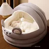 Cute cartoon pet mat dog mat four seasons mat semienclosed cat nest bed pet supplies bear mat 3