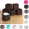 Simple Non Woven Fabric Cube Storage Box Foldable Large Capacity Square Storage Box without Lid Cabinet Drawer Organizer Nursery 2