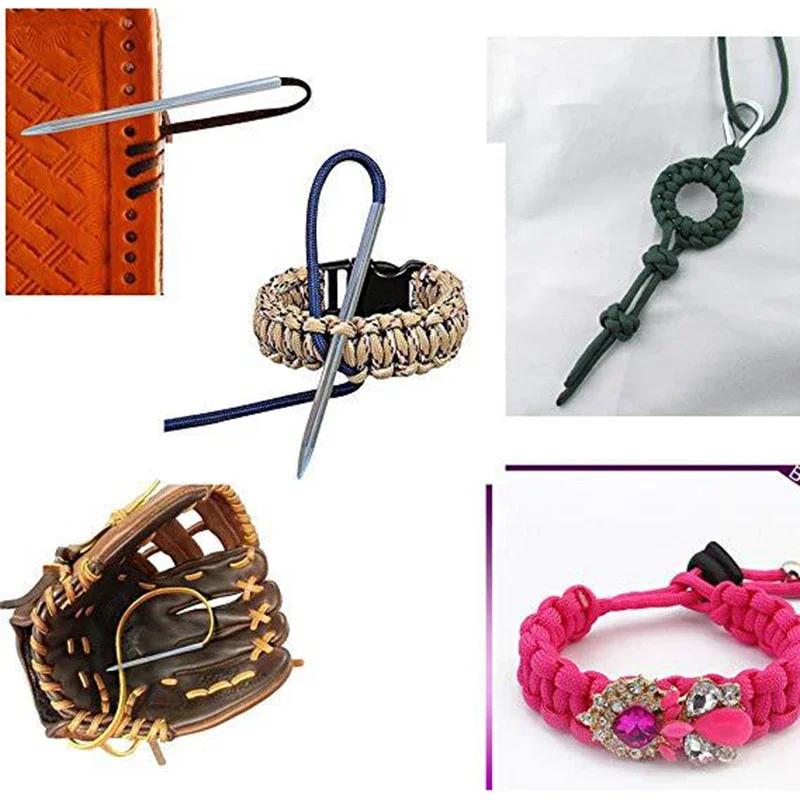 Paracord Needle Set Paracord Knitting Tool Set Aluminium Parachute Cord Needles Bracelets DIY Weave Umbrella Rope