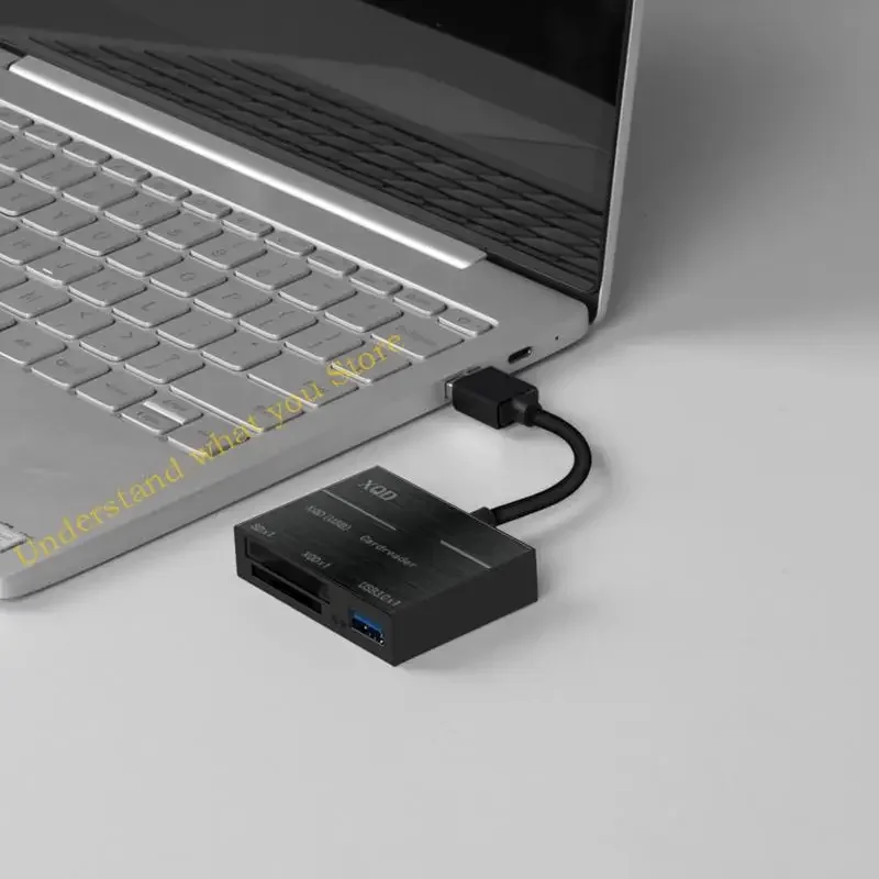 J60A 미니 카드 리더+ 3USB3.0 허브 2 MS TF 카드 리더 및 노트북을..
