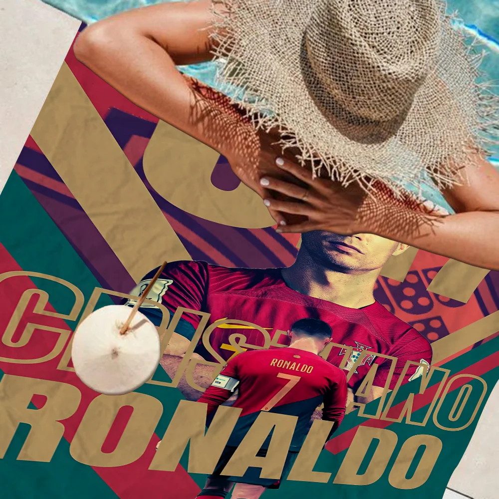 C-Cristiano R-Ronaldo C-CR7 Microfiber Printed Beach Towel Mountain Climbing Yoga Beach Swimming Running Absorbent Soft Towel 3