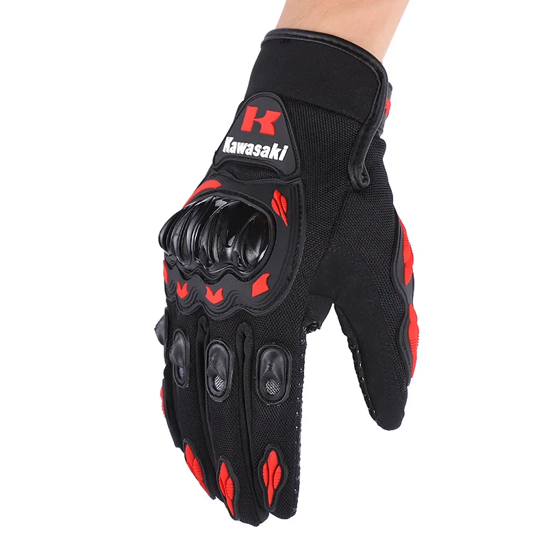 2025 Moto Kawasaki Glove Motorcycle Off Road Motocross Full Finger Glove Kawasaki MTB Bike Gloves 4