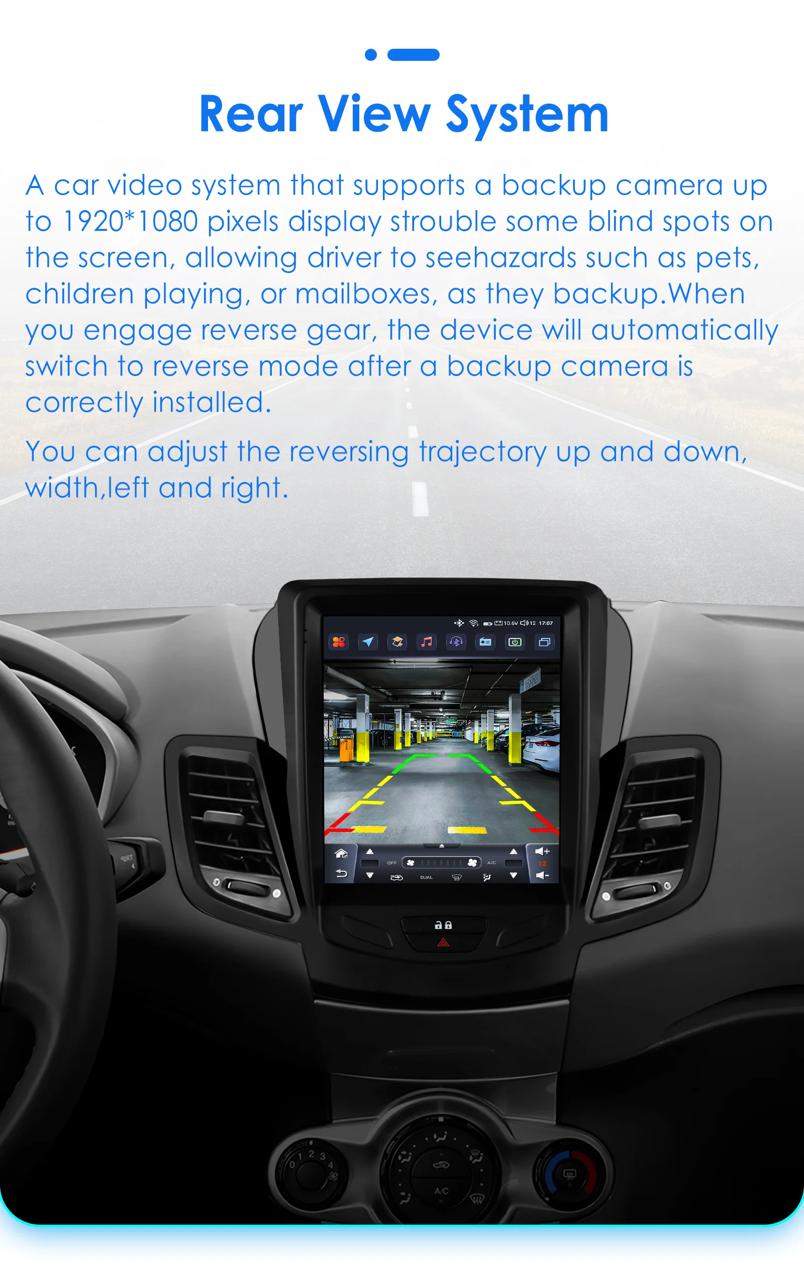 Hizpo 9,7 "Carplay Android Auto Radio Für Ford Fiesta 2009-2017 SYNC für Tesla Stil Multimedia Vertikale Bildschirm GPS 4G BT 7862 – Detail 34