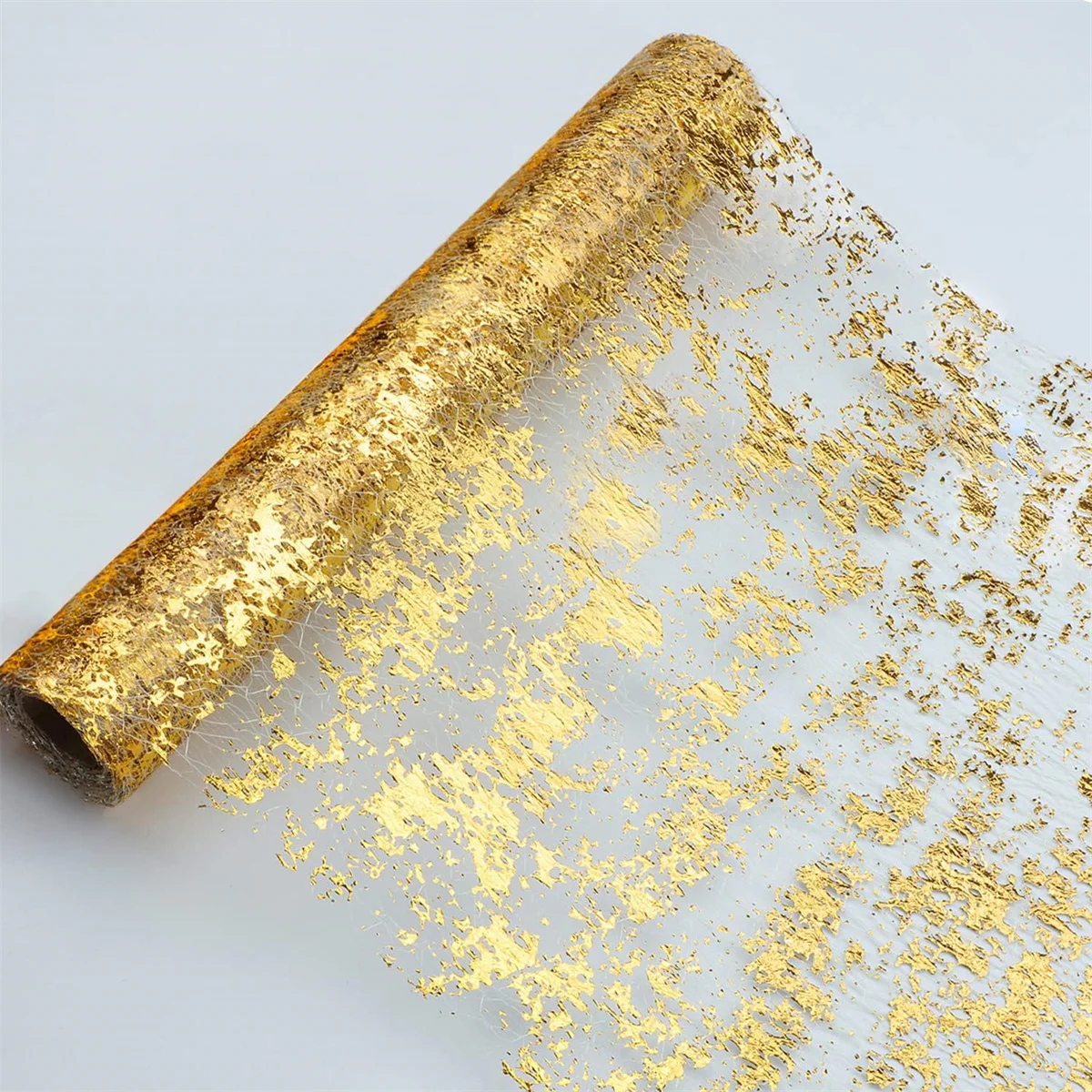 

2 Gold doilies, glitter foil metal gold thin mesh doilies rolls, suitable for event parties, weddings, birthdays and Christmas