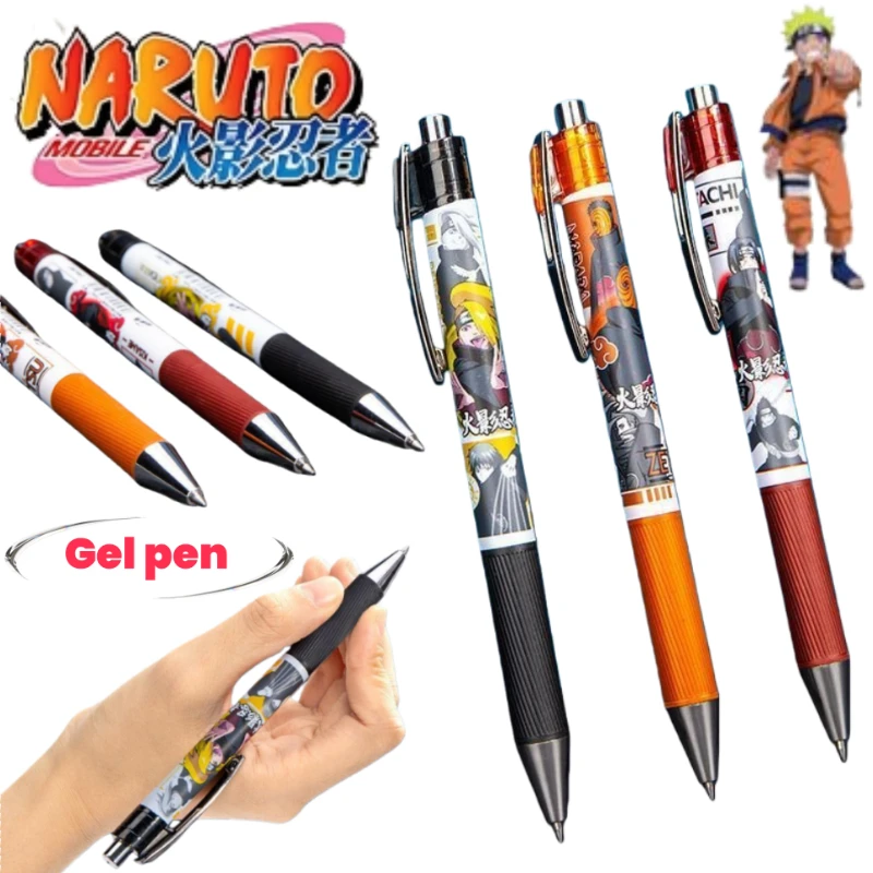 NARUTO Uzumaki Naruto Hatake Kakashi Uchiha Obito Kreativer Cartoon-Gelstift Glatt und langlebig schreibender Unterschriftenstift Studentengeschenk