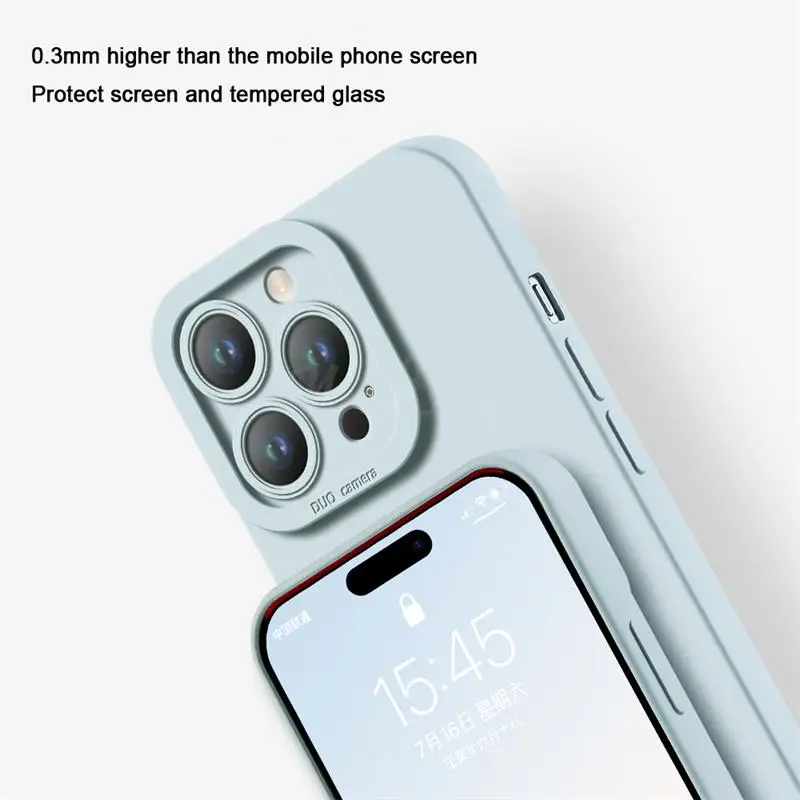 For Xiaomi POCO X6 Pro Case New Luxury Liquid Silicone Plain Rubber Camera Protector Case POCO X6 Pro Case POCO X6 Pro Cover