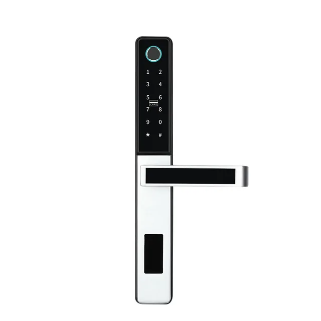 Electronic Aluminum Sliding Door Smart Lock Tuya WiFi Waterproof Fingerprint TTLock Code RFID Card Digital Keypad APP Door Locks 3