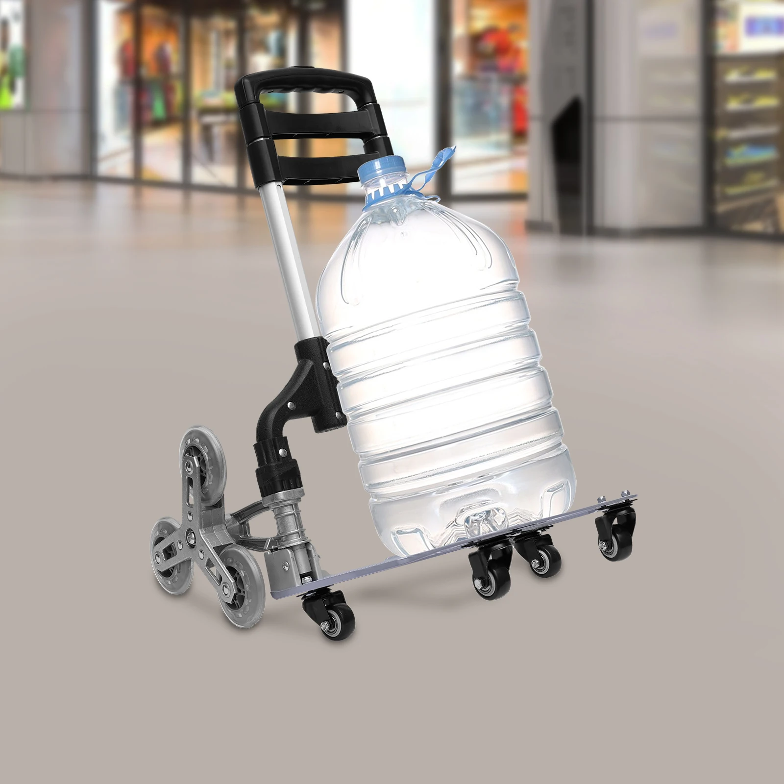 Treppensteigungswagen, robuster Handwagen, tragbarer Klappwagen, Aluminium-Gepäckwagen zum Tragen von Waren und Lieferungen – Detail 9