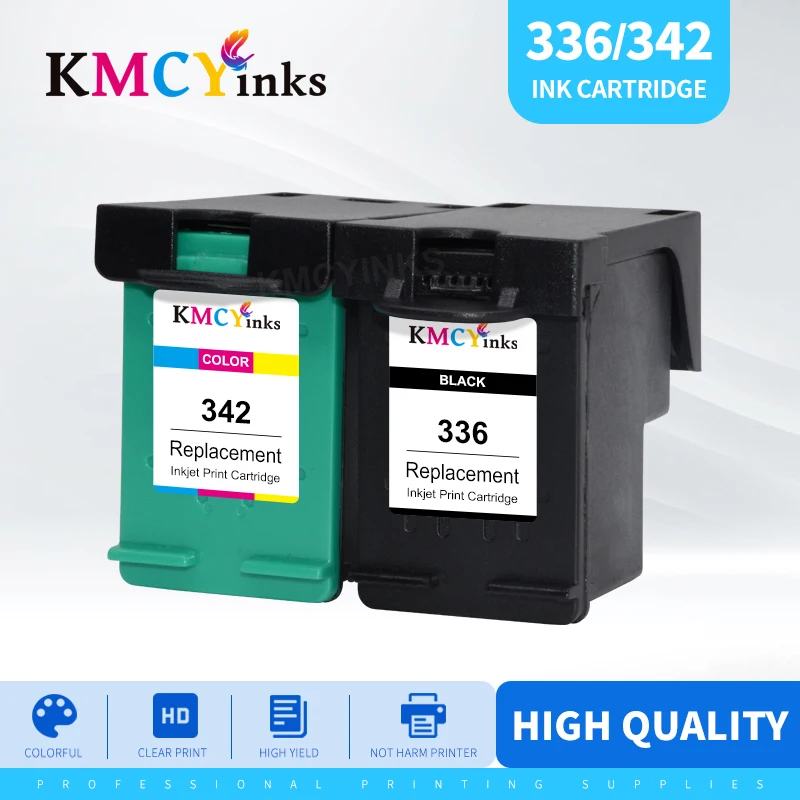 

KMCYinks Compatible Ink Cartridge for hp 336 342 for hp336 for hp342 Deskjet 5440 5420 PSC 1500 1507 1510 2570 2575 C3180 C4180