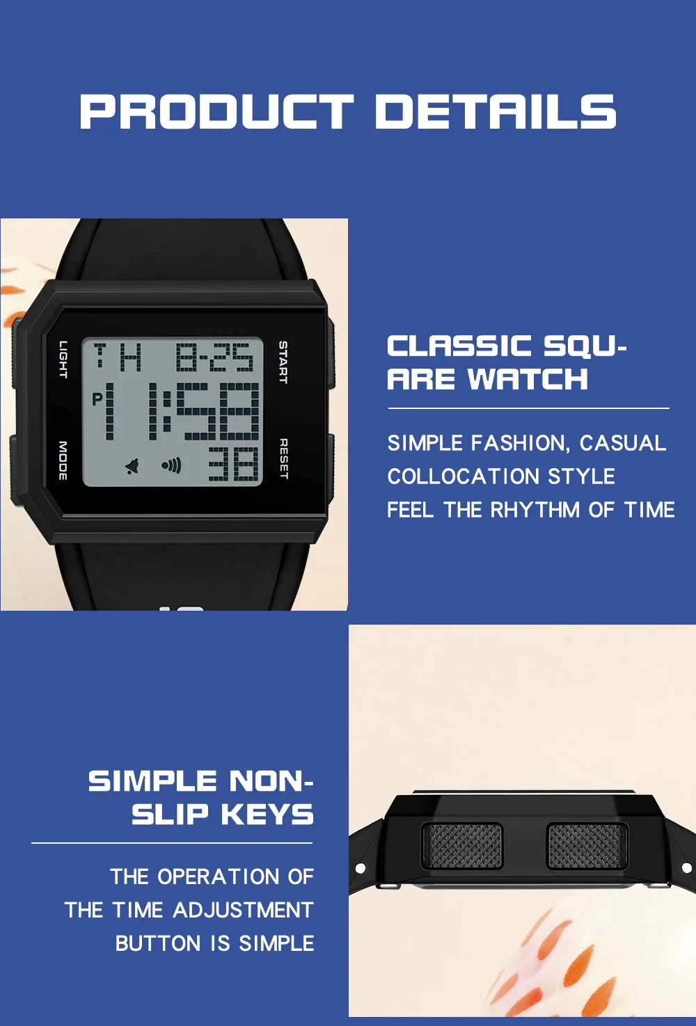 SANDA Fashion New Sport Men's Watches Multifunction Waterproof Digital Watch Men Wristwatch Clock Male Relogio Masculino 9003