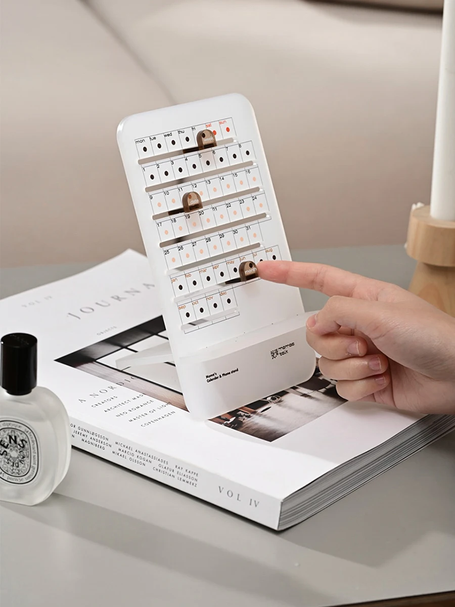 

Скандинавский матовый настольный календарь, вечный календарь, креативная акриловая поддержка, мобильный Многофункциональный