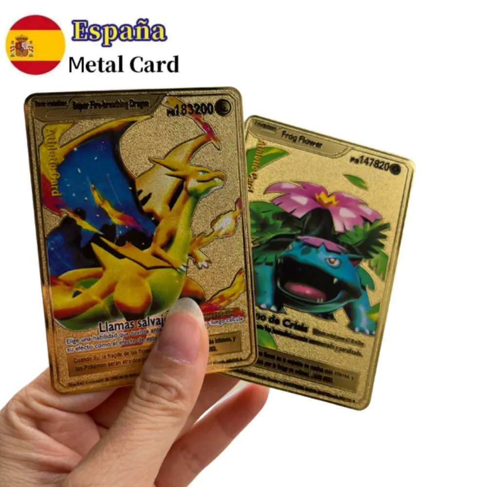 183200Arceus Vmax Pokemon Metal Card Fai Da Te Kapicchu Flaming Dragon Gold Limited Edition Carta Da Gioco Regalo Per Bambini