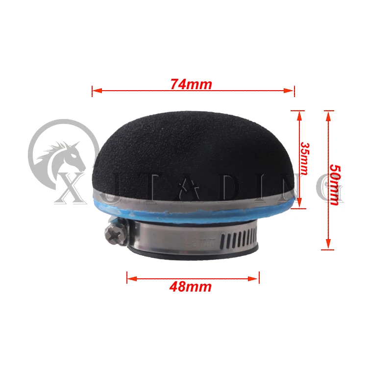 Air Filter Cleaner Motocross Air Filter Air Filter Motorcycle Air Filter Universal 28/32/35/38/42/45/50/54/58MM Mushroom Foam Air Filter Sponge Cleaner For 2 Stroke Engine Pocket Bike Mini Moto Lawn mo