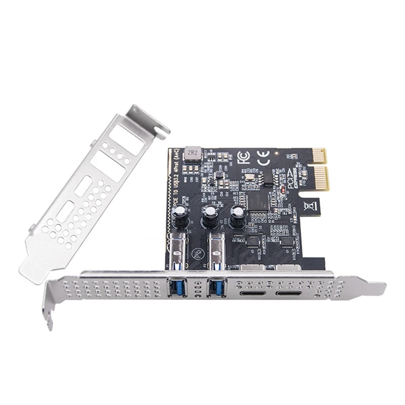 PCI-E-USB 3.2 확장 카드 5Gbps PCIE 카드 어댑터 2xType-C 포트+2xType-A 포트 USB3.2 PCI-E 확장 카드-A09I