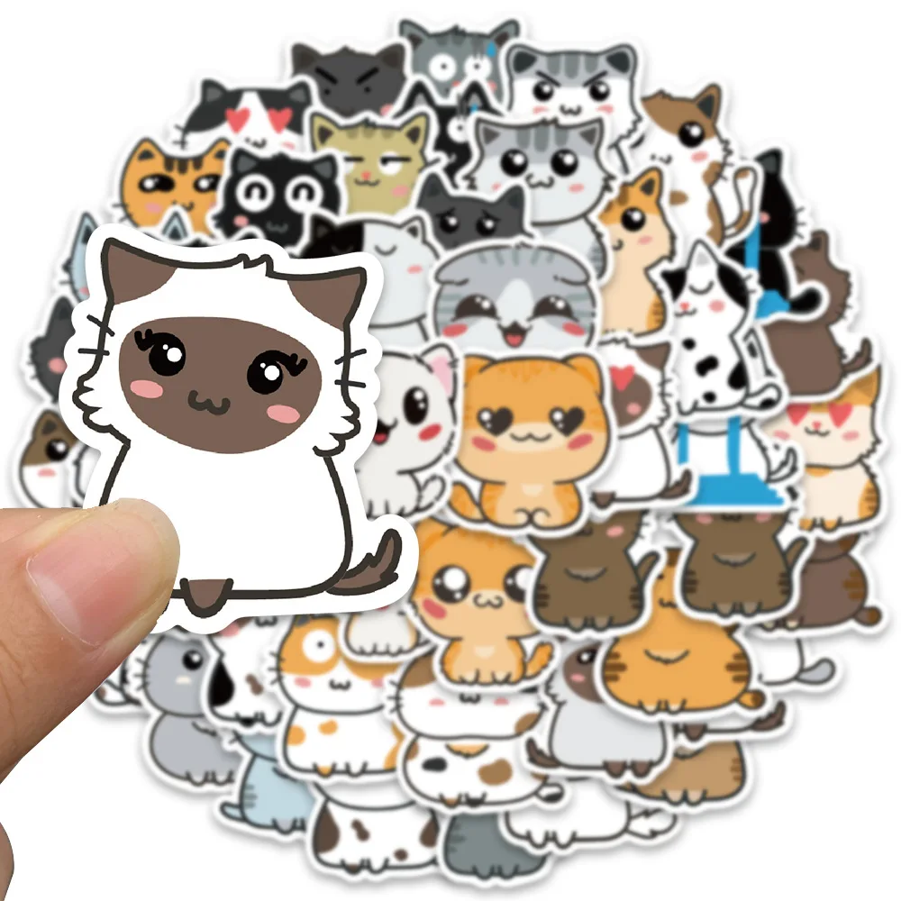 

10/50 шт., наклейки «кошка»