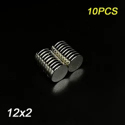 Powerful Neodymium Round Disc Magnets for Refrigerator and DIY Projects (12x2 - 10piece)