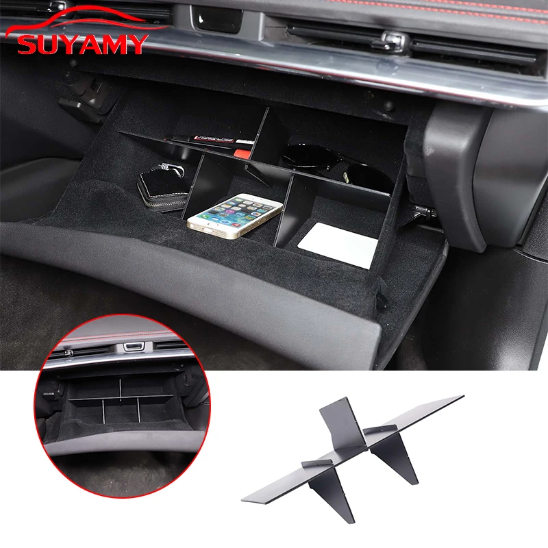 

ABS Car Co-Pilot Storage Box Partition Plate Trim Panel Cover For 2020-2023 Corvette C8 Stingray Z51 Z06 Auto Accessories