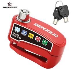 Waterproof Anti - Theft Motorcycle & Bicycle Padlock with Alarm and Keys (Red Lock)