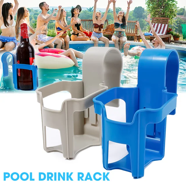 Medence Melletti Kupa Tartó A Föld Feletti Medencékhez No-Kiömlés Erős Ital Sörpolc Állvány Az Uszoda Oldalához