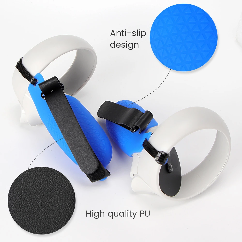 For Oculus Quest 2 VR Protective Cover Set VR Touch Controller With Knuckle Strap Handle Grip For Oculus Quest 2 Accessories