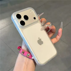 Matte Clear Case with Full Camera Protection and Soft TPU Back Cover for iPhone 15 Plus (WHITE)