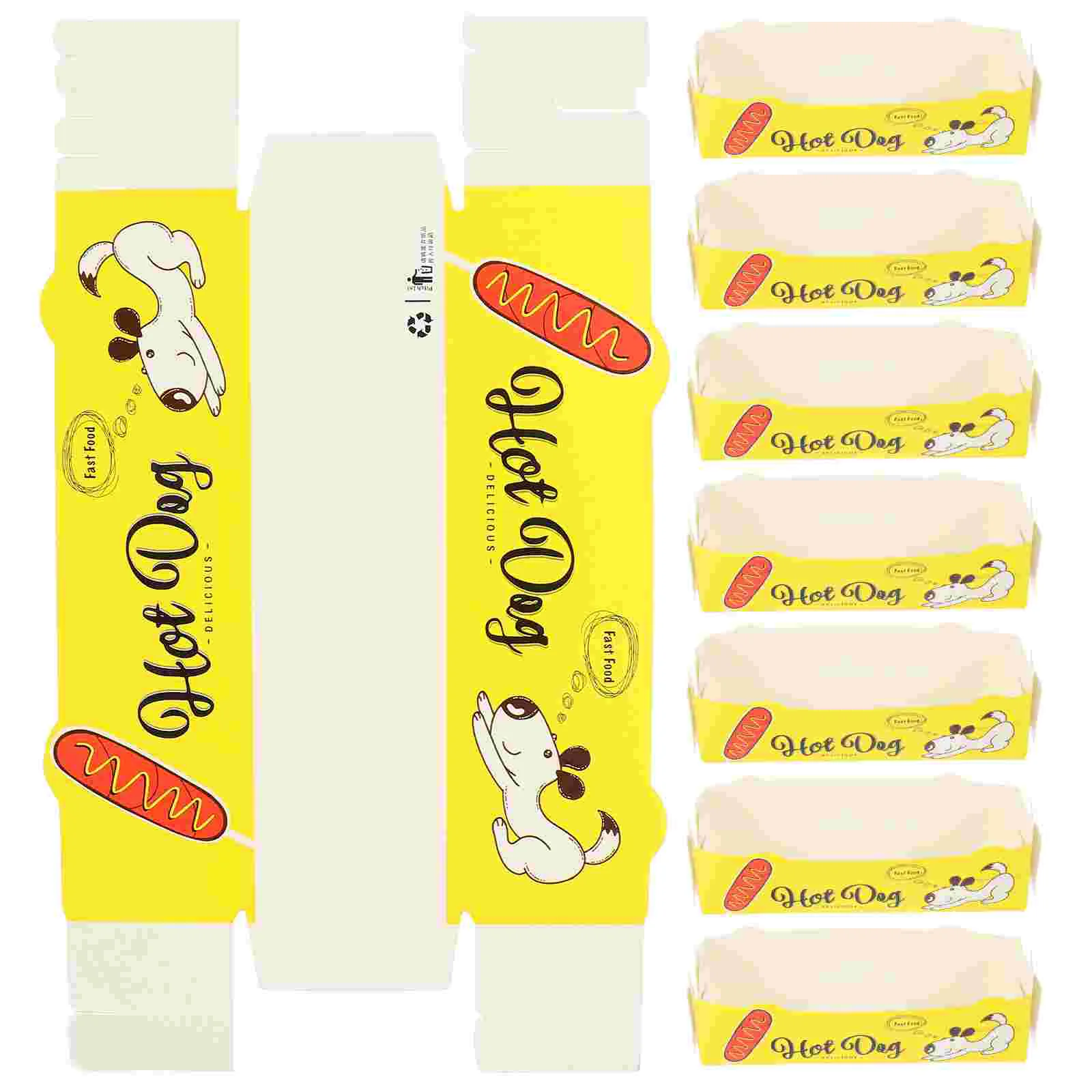 Disposable Food Trays 50pcs Foldable Paper Serving Tray