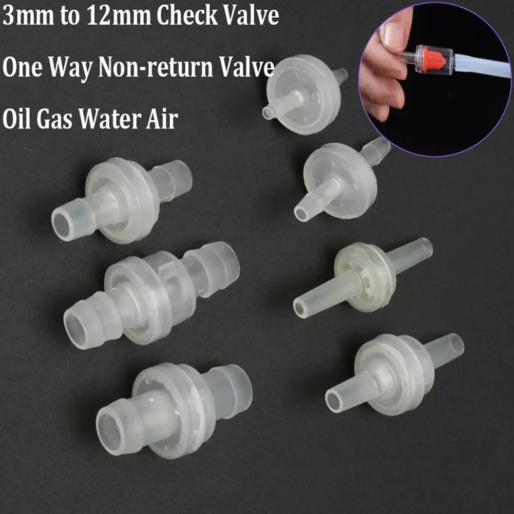 3mm/4mm / 5mm/6mm / 8mm 10mm/ 12mm Plastic White Way Check Valve Suitable For Water Petrol Diesel Oils And Other Fluids