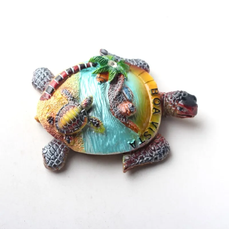 Cape Verde Travelling Souvenirs Fridge Magnets Cute Turtle Manetic Stickers for Message Board Kawaii Gifts Crative Home Decor