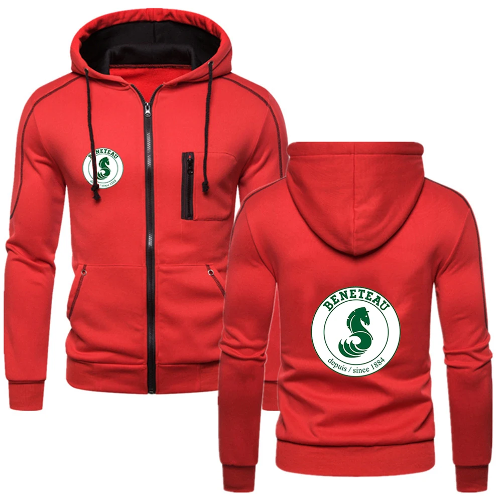 New Mens Solid Color Zipper Hoodies Casual Comfortable Sweatshirts