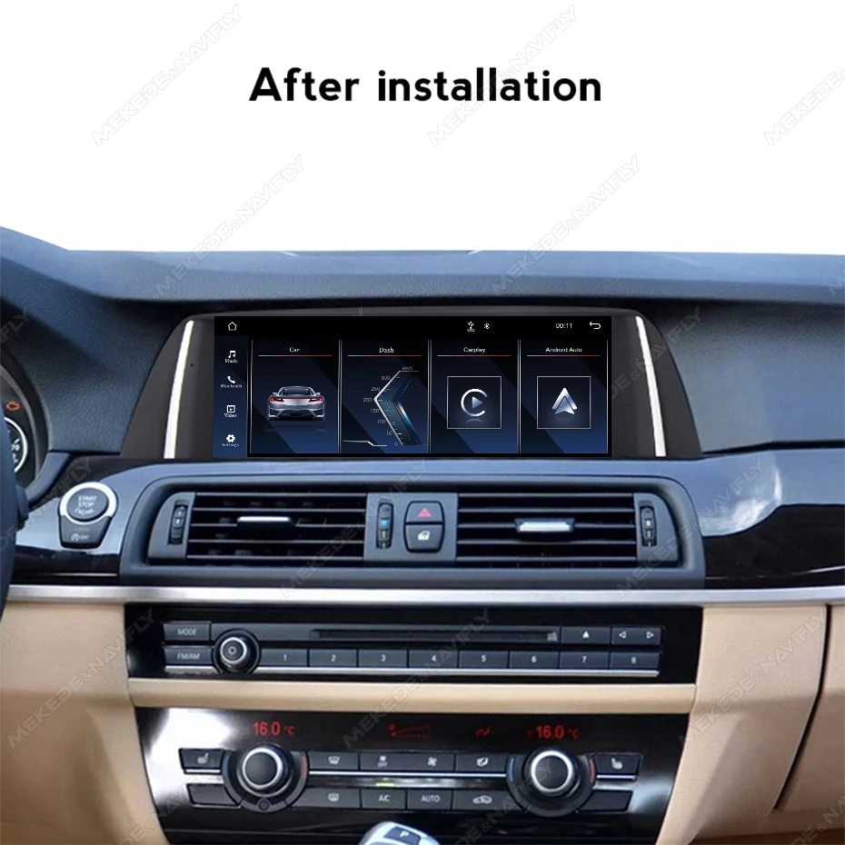 MEKEDE Radio para Auto con Sistema Liuux de 10.25" 12.3" para BMW Serie 5 F10 F11 2012-2017, BT, WIFI, GPS, Navegación, Pantalla Táctil 2K de 2400*900, Compatible con Cámara de Reversa, Controles en el Volante, IDrive, Conexión con Teléfono. 3