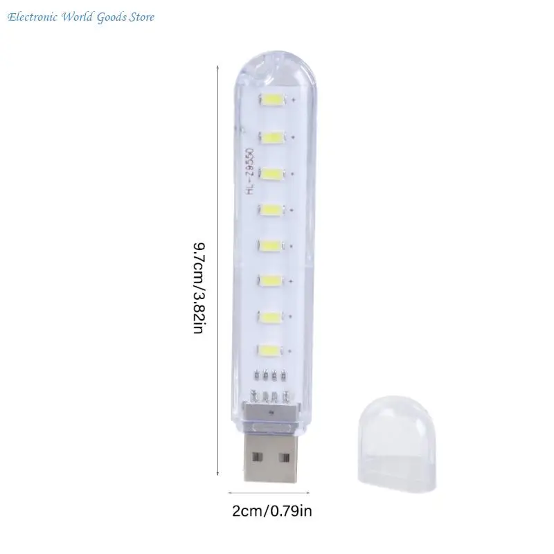 A3PD 밝은 5V USB 야간 조명 8 개의 흰색 LED 낚시 매니아에게 적합 기숙사 침대 옆 조명