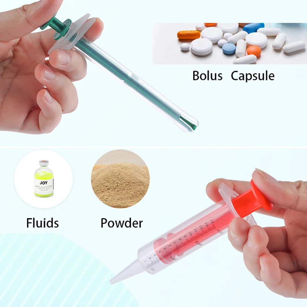 Cat Pill Shooter Pet Drug Feeder Pet Piller Gun Dog Pill Shooter Cat Tablet Soft Tip Syringe Pet Medical Feeding Dispenser Tool for Small Animal