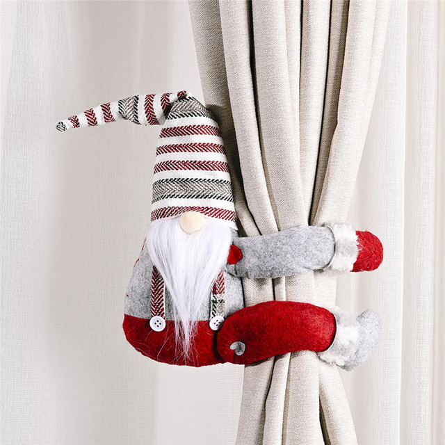 Curtain Buckle Doll Santa Elk Windows Christmas Curtain Decor Christmas Decor For Home Xmas Gift New Year Window Decoration