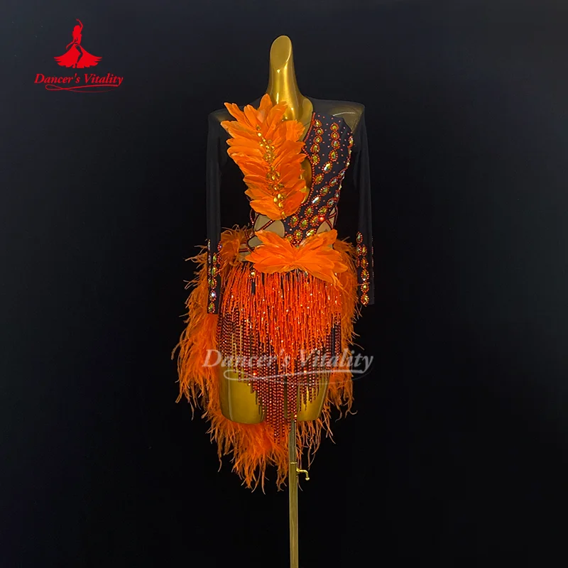 Belly Dance Practice Clothing Customized Light Luxury AB Stones Split Dress Adult Children Oriental Dance Performance Costumes main image 0