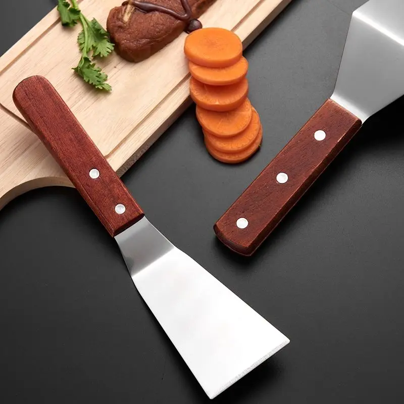 Stainless Steel Metal Griddle Spatula Hamburger Turner Scraper Pancake Flipper Great for BBQ Grill