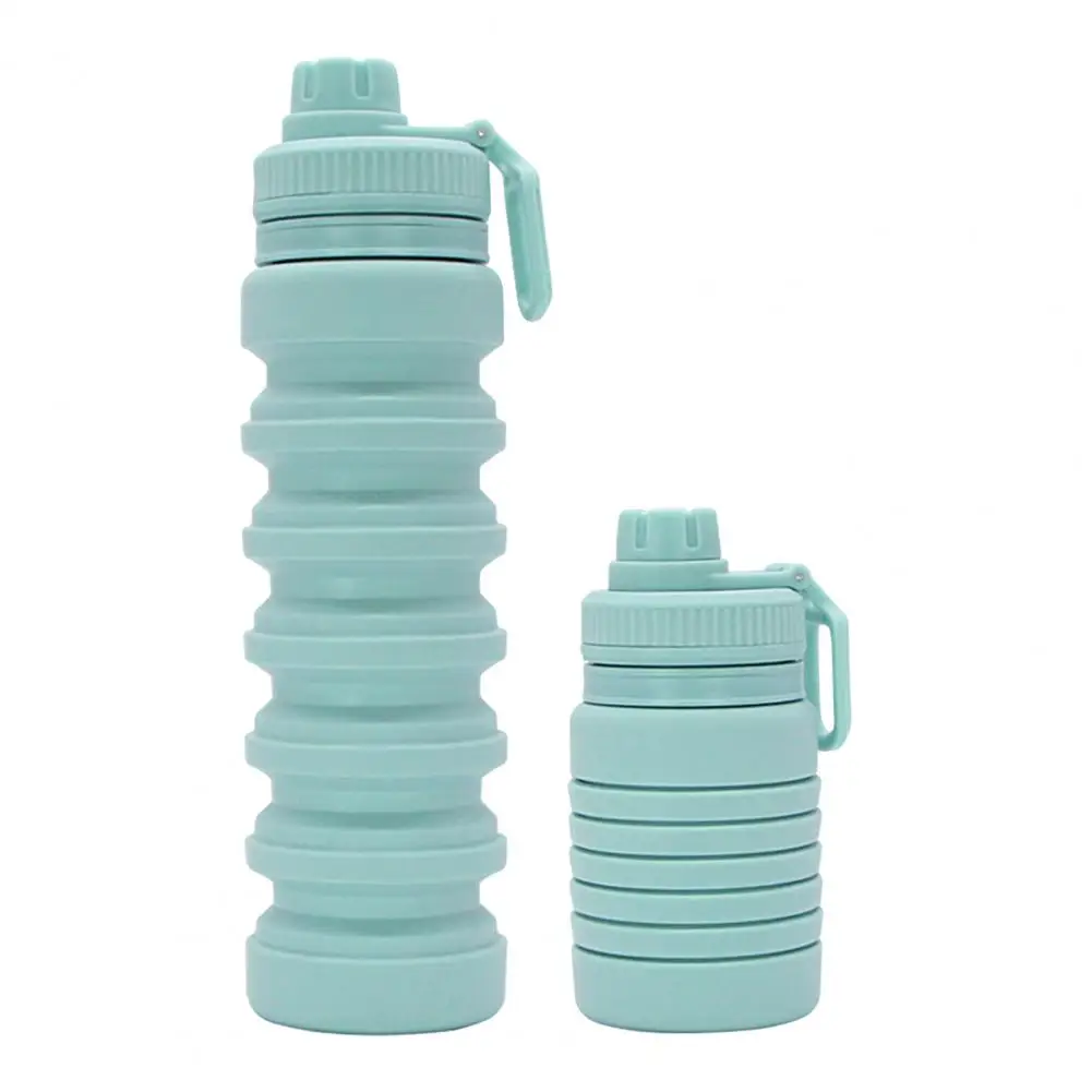 750ML Durable Silicone Folding Water Bottle Lightweight Folding Water Bottle BPA Free Sports for Outdoor