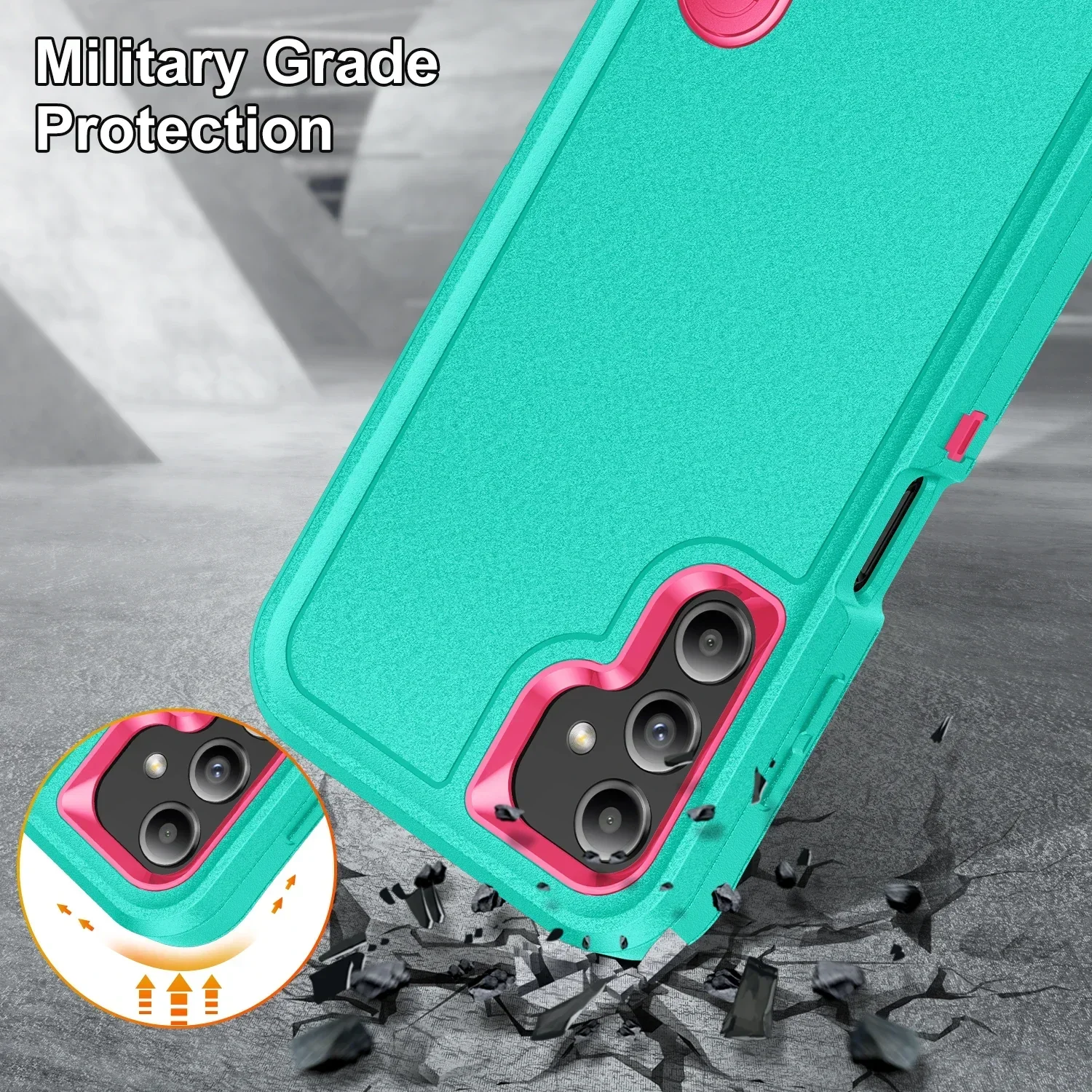 Case For Samsung Galaxy S25 S22 S23 FE S24 Ultra Plus Full Body 3 in 1 Shockproof Heavy Duty Anti-Scratch Rugged Kickstand Cover 6