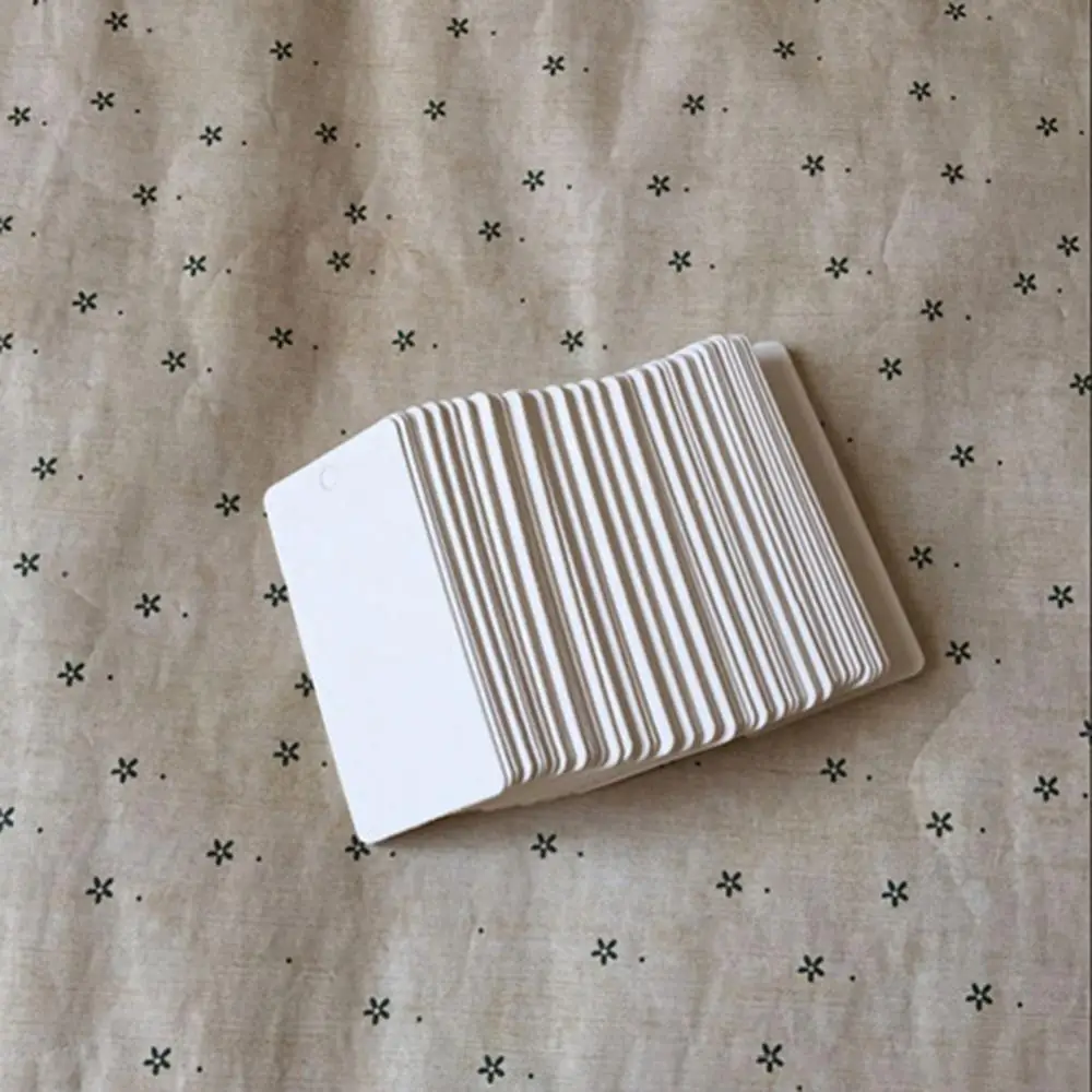 Clothing Labels Twill Labels Ironing Labels 100Pcs Paper 40x20mm White Blank Labels Price Tags DIY Cards Hangtags Bookmark Labels Handmade Sewing Accessories