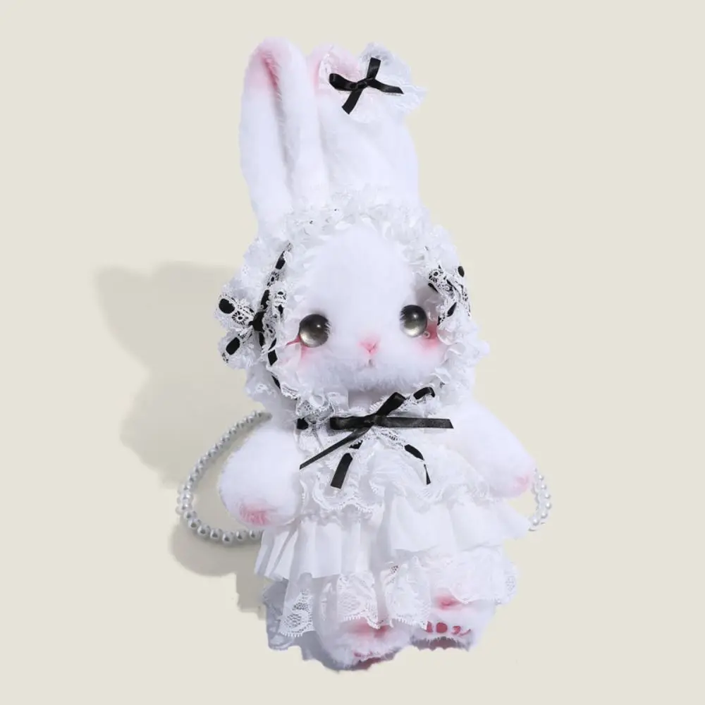 Kawaii Bunny Plush Bag Lolita Sweet Shoulder Bag Princess Long-eared Rabbit Crossbody Bags
