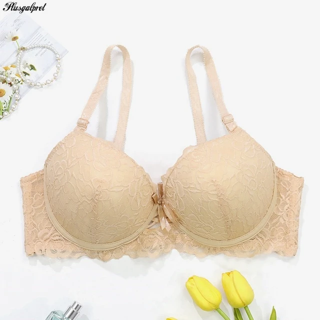 Plusgalpret women push up Bra padded C Cup Underwear Sexy Lace