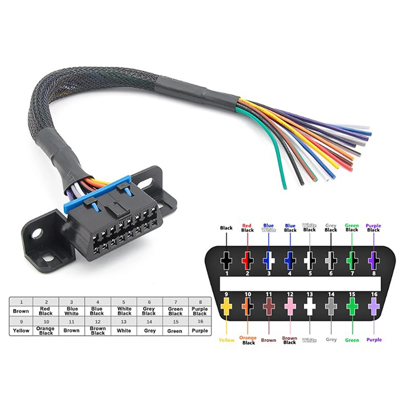 

Удлинительный кабель штекер-гнездо для автомобиля, 16 контактов, 30 см